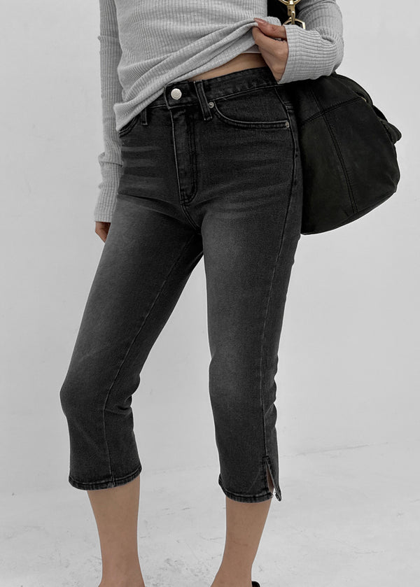 Vixen Slit Capri Denim Pants