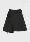 Eve Striped Flare Midi Skirt (Belt Set)