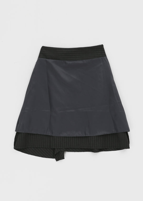 Eve Striped Flare Midi Skirt (Belt Set)