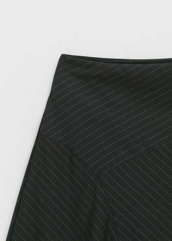 Eve Striped Flare Midi Skirt (Belt Set)