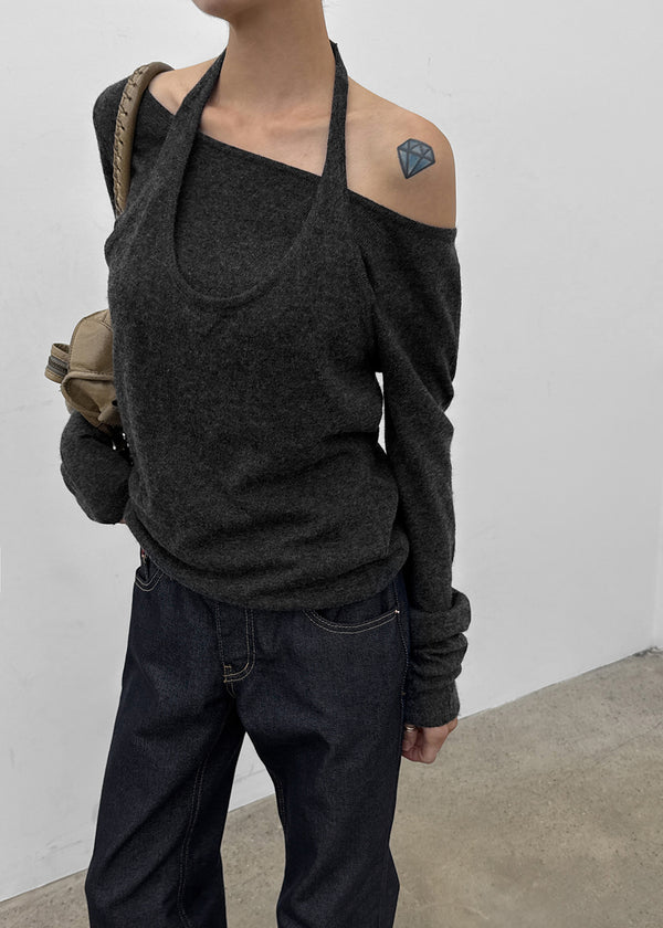 [MADE] Yurian Halter Layered Knit