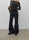 Louve Low-waist Bootcut Non-Fade Denim Pants