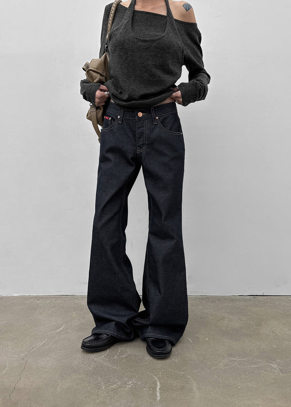Louve Low-waist Bootcut Non-Fade Denim Pants