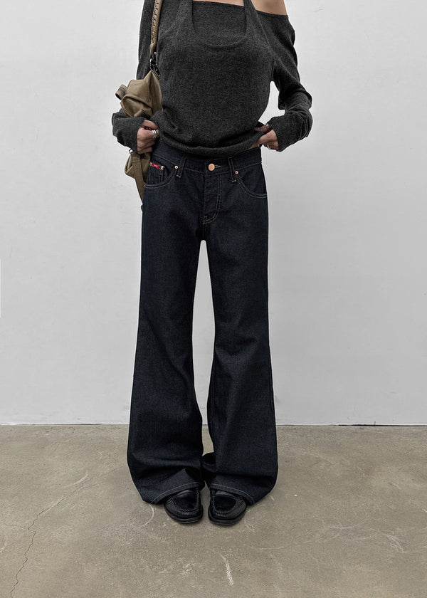 Louve Low-waist Bootcut Non-Fade Denim Pants