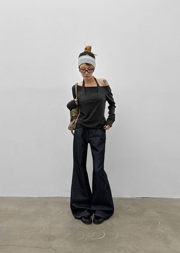 Louve Low-waist Bootcut Non-Fade Denim Pants