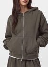 [B-BASIC] Sudadera con capucha pesada con cremallera