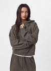 [B-BASIC] Sudadera con capucha pesada con cremallera