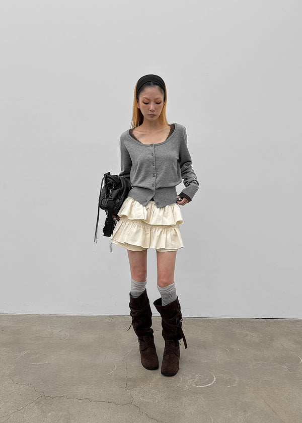 [MADE] Velvety U-neck Knit Cardigan