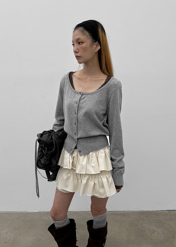 [MADE] Velvety U-neck Knit Cardigan