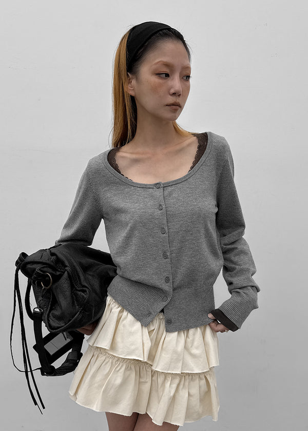 [MADE] Velvety U-neck Knit Cardigan