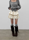 Noard tiered mini skirt pants