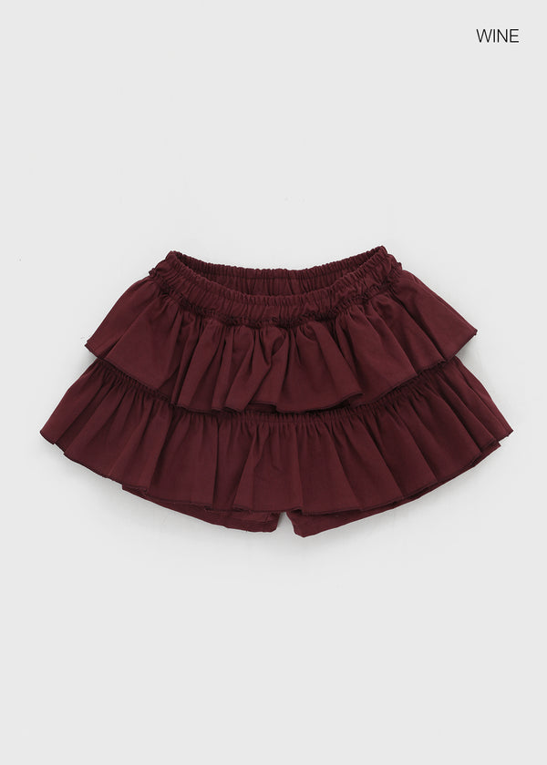 Noard tiered mini skirt pants