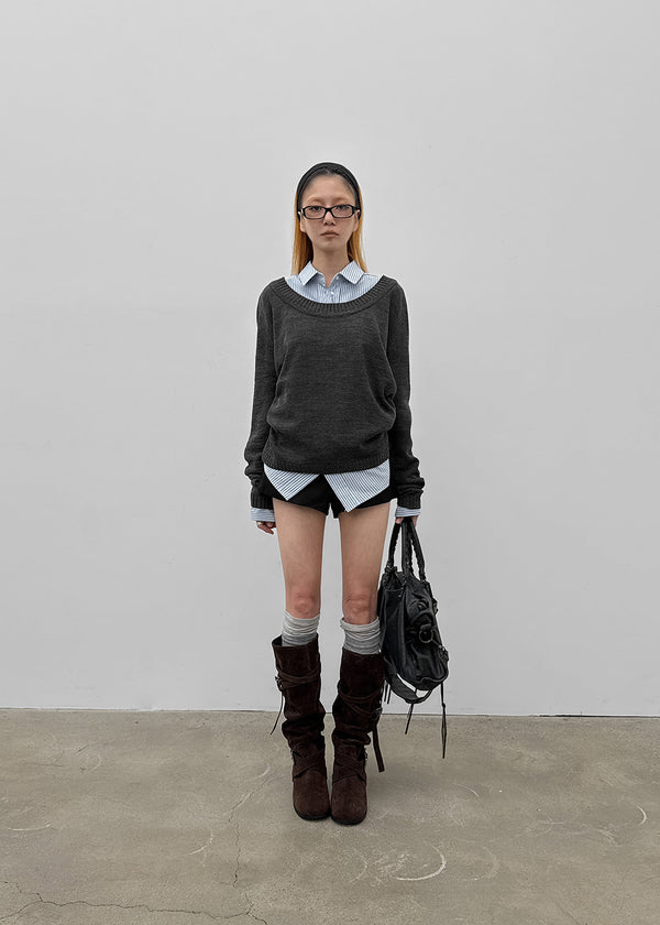 Zest Deep U-Neck Wool Knit
