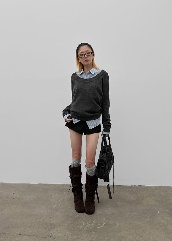 Baudwin suede shorts