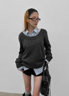 Zest Deep U-Neck Wool Knit