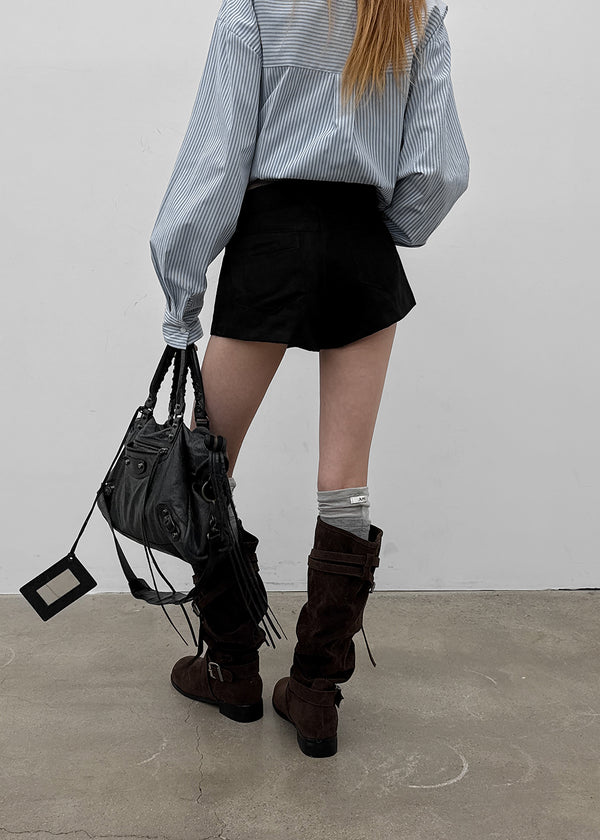 Baudwin suede shorts