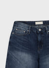 Tair back pocket wide denim pants