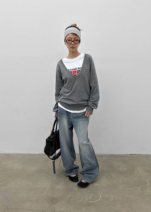 [MADE] Budri Deep V-Neck Knit
