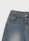 Venue Lettering Wide Denim Pants