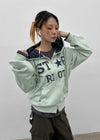 Cre Print Two-Way Zip-Up Hoodie