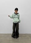 Cre Print Two-Way Zip-Up Hoodie