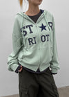 Cre Print Two-Way Zip-Up Hoodie