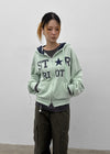Cre Print Two-Way Zip-Up Hoodie