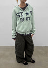 Cre Print Two-Way Zip-Up Hoodie