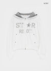 Cre Print Two-Way Zip-Up Hoodie