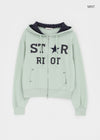 Cre Print Two-Way Zip-Up Hoodie
