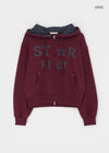 Cre Print Two-Way Zip-Up Hoodie