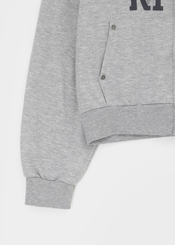 Cre Print Two-Way Zip-Up Hoodie