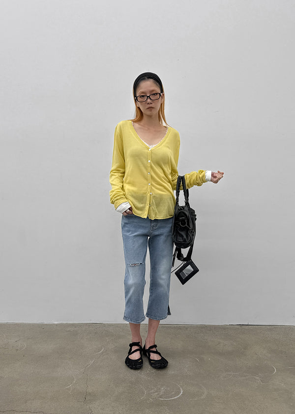 Glamt V-neck knit cardigan