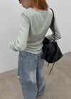 Kran Damage Balloon Wide Denim Pants