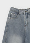 Kran Damage Balloon Wide Denim Pants