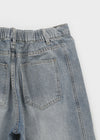 Kran Damage Balloon Wide Denim Pants