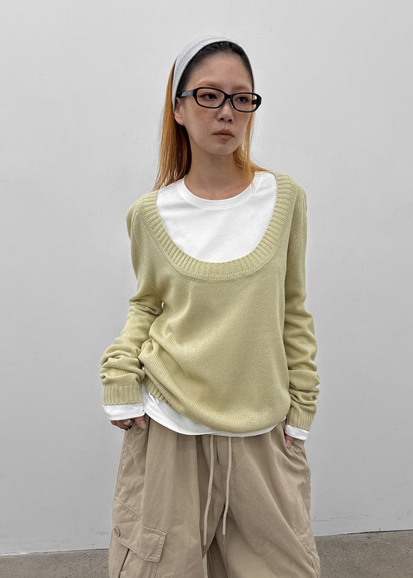Zest Deep U-Neck Wool Knit