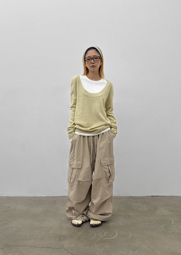 Zest Deep U-Neck Wool Knit