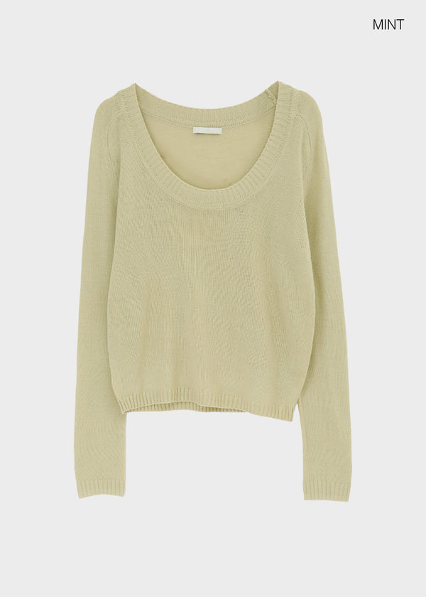 Zest Deep U-Neck Wool Knit