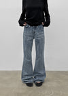 Arch low-waist bootcut denim pants