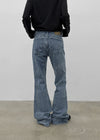 Arch low-waist bootcut denim pants