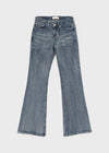 Arch low-waist bootcut denim pants