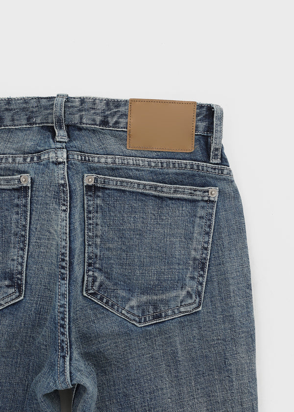 Arch low-waist bootcut denim pants