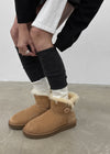 Dublin color-block wool knit long socks