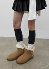 Dublin color-block wool knit long socks