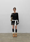 Dublin color-block wool knit long socks