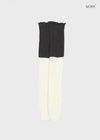 Dublin color-block wool knit long socks