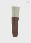Dublin color-block wool knit long socks
