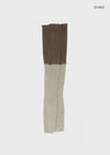 Dublin color-block wool knit long socks