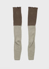 Dublin color-block wool knit long socks